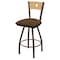 Holland Bar Stool Co 36" Swivel Counter Stool, Brnz Finish, Nat Back, Rein Thatch Seat X830 - alternate 1